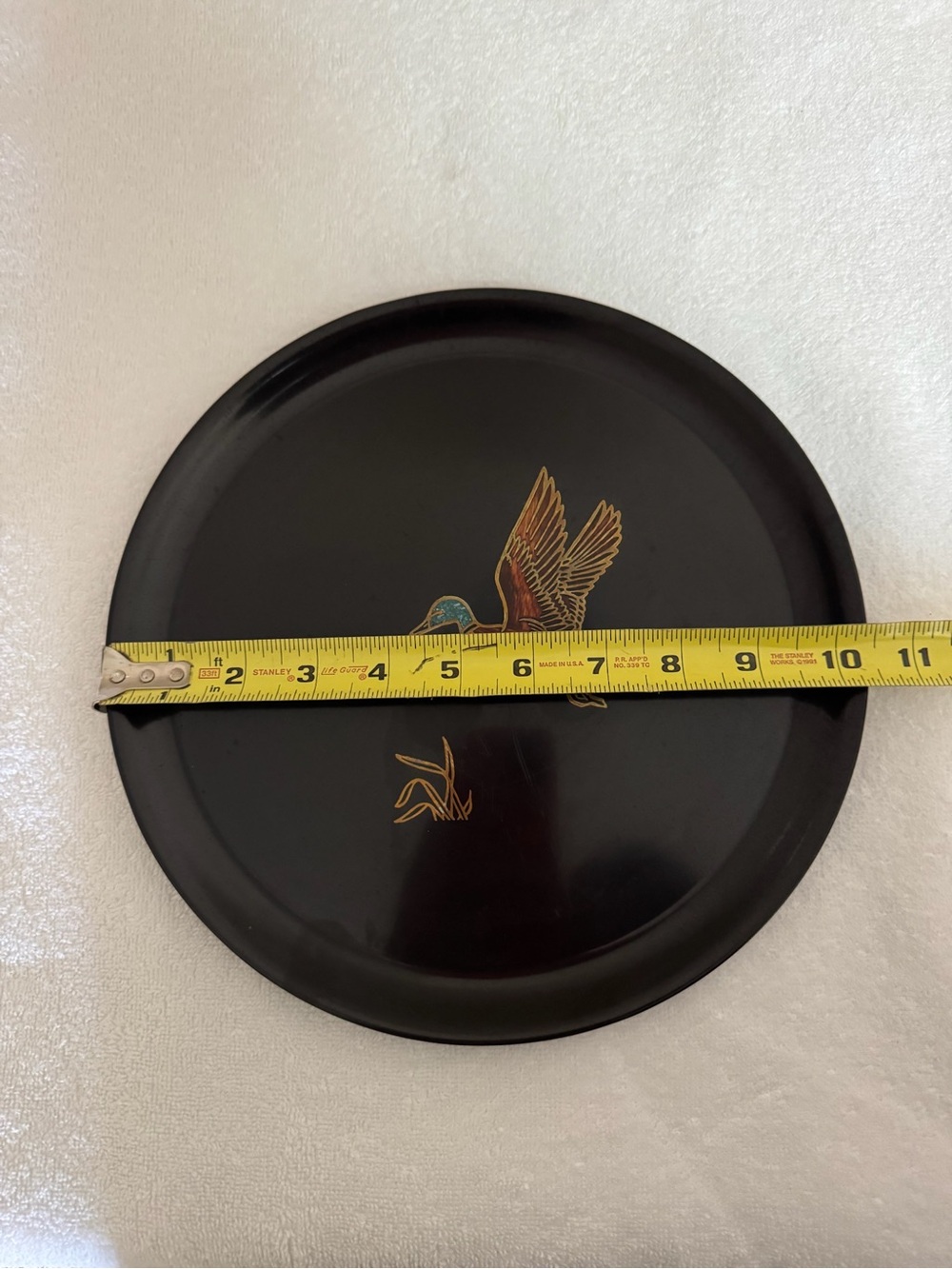 Vintage Black Decorative Duck Accent Plate - Home Dining - Picture 7 of 8